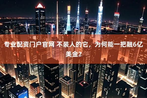 专业配资门户官网 不装人的它，为何能一把融6亿美金？